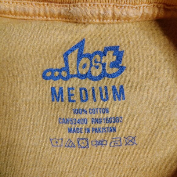 Lost Enterprises T Shirt Size Medium Yellow Sunflower Skull Skateboard Surfing - Picture 4 of 9